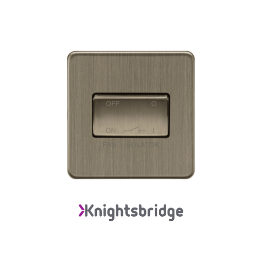 Knightsbridge | Antique Brass | 10A Fan Isolator Switch