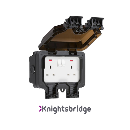 Knightsbridge | OP9N | 13A 2G DP Switched Socket with Neons